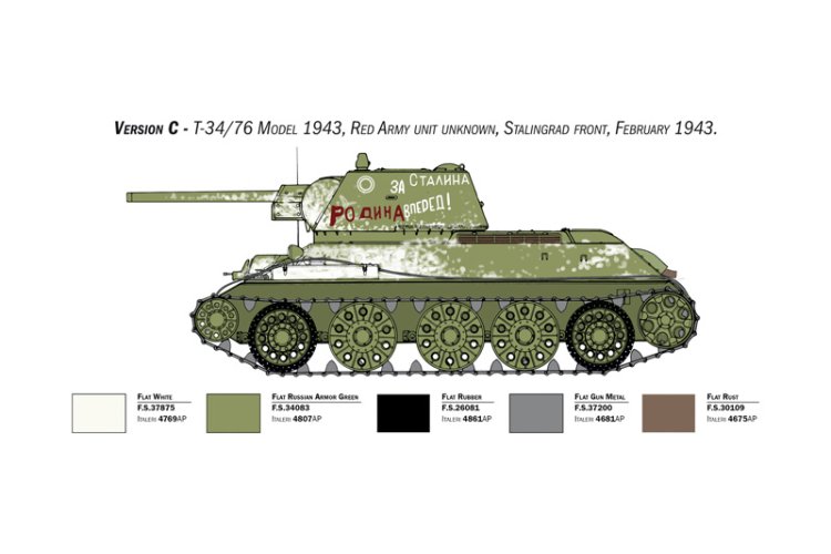 1:35 Italeri 6570 T-34/76 Model 1943 Early Version - Premium Edition - Ita6570 5 - ITA6570