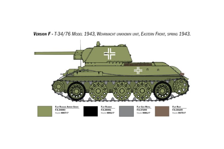1:35 Italeri 6570 T-34/76 Model 1943 Early Version - Premium Edition - Ita6570 8 - ITA6570