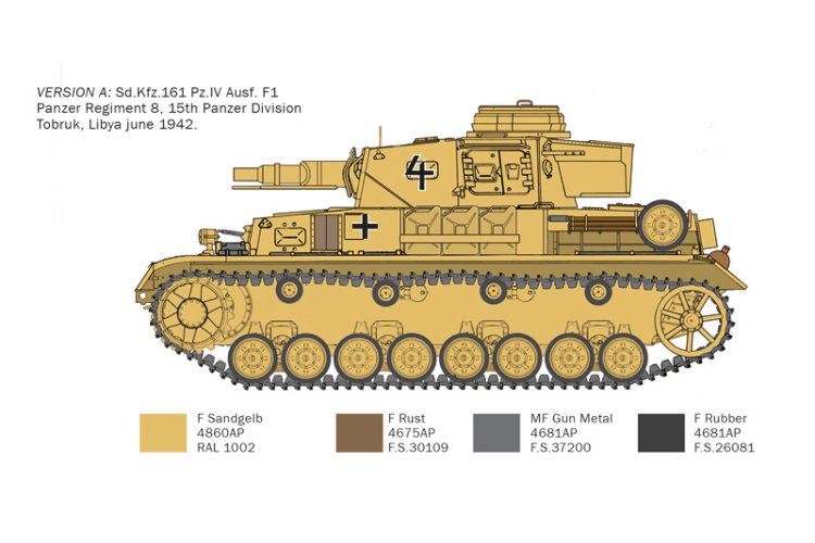1:35 Italeri 6593 Pz.Kpfw.IV F1/F2/G With Afrika Korps Infantry - Ita6593 1 - ITA6593