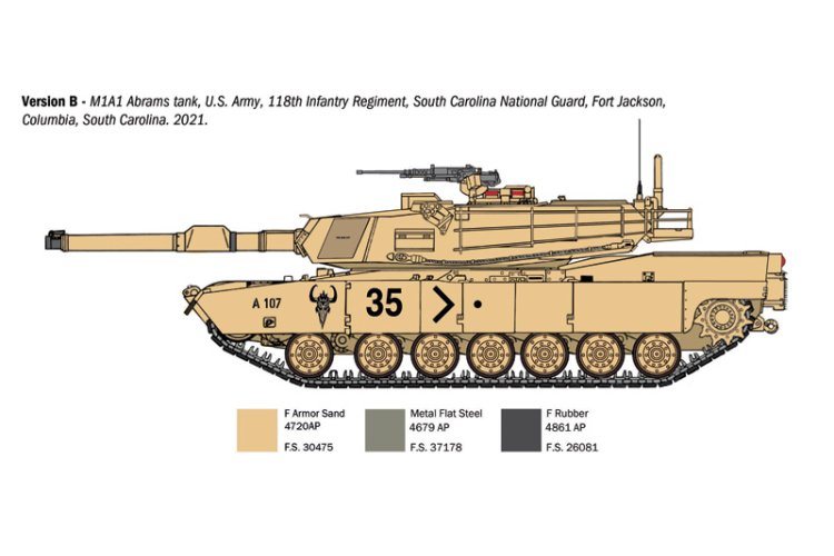 1:35 Italeri 6596 M1A1 Abrams Tank - Ita6596 5 - ITA6596