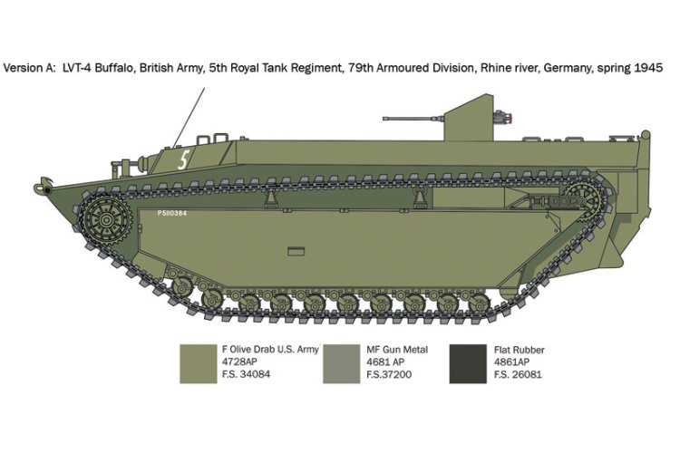 1:35 Italeri 6752 LVT-4 Water Buffalo (ETO) - Militair Voertuig - Ita6752 4 - ITA6752