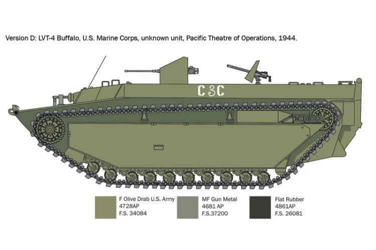 1:35 Italeri 6752 LVT-4 Water Buffalo (ETO) - Militair Voertuig - Ita6752 7 - ITA6752