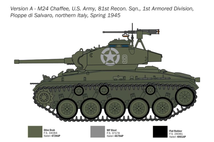 1:35 Italeri 6761 M24 "Chaffee" - Lichte verkenningstank - Ita6761 3 - ITA6761