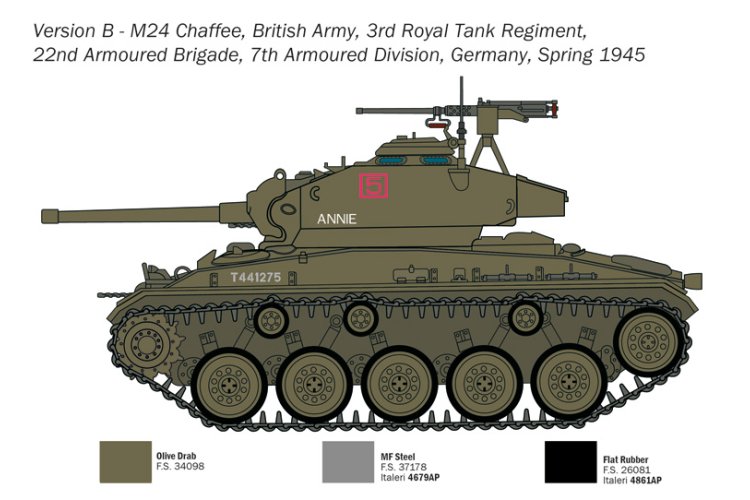 1:35 Italeri 6761 M24 "Chaffee" - Lichte verkenningstank - Ita6761 4 - ITA6761