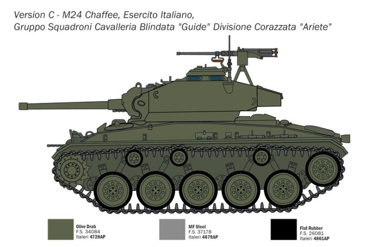 1:35 Italeri 6761 M24 "Chaffee" - Lichte verkenningstank - Ita6761 5 - ITA6761