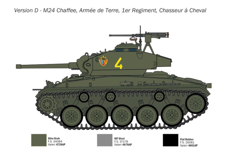 1:35 Italeri 6761 M24 "Chaffee" - Lichte verkenningstank - Ita6761 6 - ITA6761
