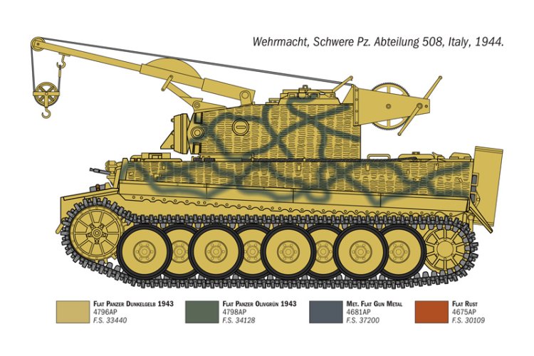 1:35 Italeri 6764 Tiger Sd.Kfz.185 - Tank Bergingsvoertuig - WWII Duitse Militair Voertuig - Ita6764 4 - ITA6764