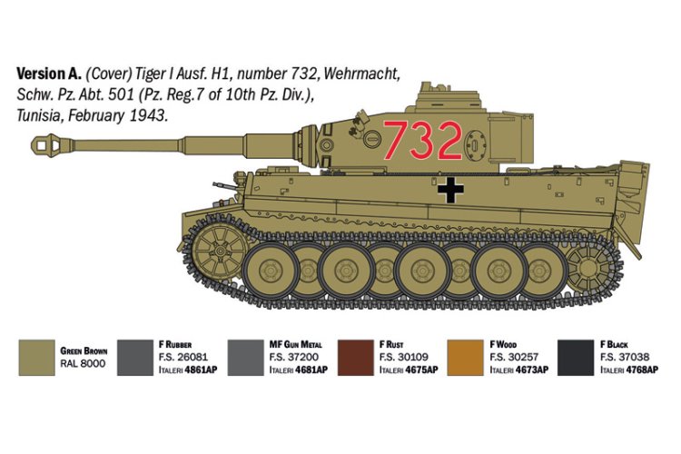 1:35 Italeri 6767 Pz.Kpfw. VI Tiger I Ausf. E/H1 WWII - Vroege Productie -  Duitse Tank - Ita6767 4 - ITA6767
