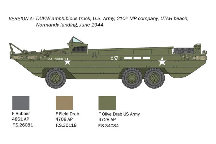 1:72 Italeri 7022 DUKW 2 1/2 ton GMC truck amphibious version "D-Day 80th Anniversary" - Ita7022 4 - ITA7022