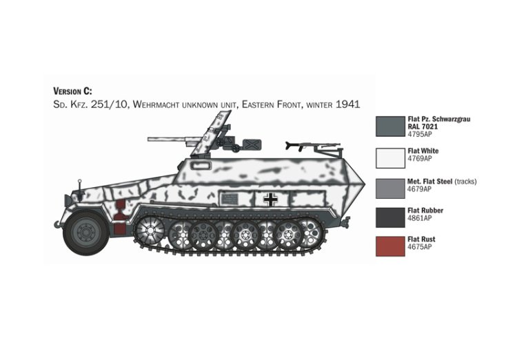 1:72 Italeri 7079 Sd.Kfz. 251/10 Schutzenpanzerwagen 3.7cm PaK - Ita7079 5 - ITA7079