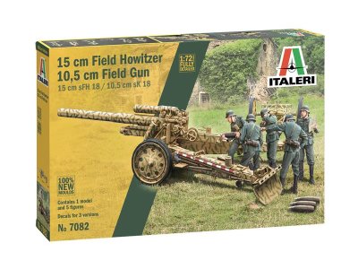1:72 Italeri 7082 15 cm Field Howitzer / 10,5 cm Field Gun - Ita7082 front - ITA7082