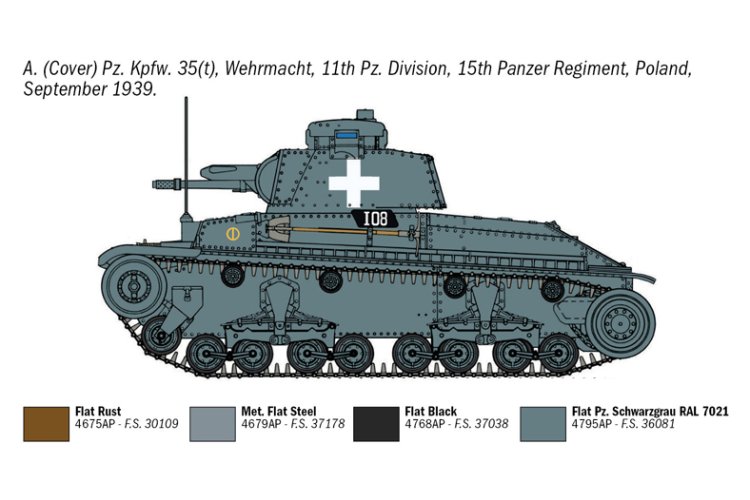 1:72 Italeri 7084 Pz. Kpfw. 35(t) Tank - Ita7084 3 1 - ITA7084