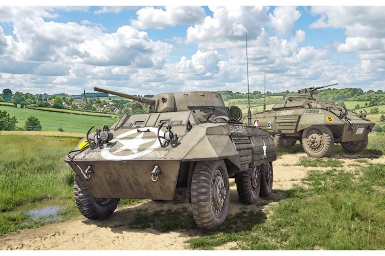 1:72 Italeri 7087 M8 Greyhound / M20 Armored Utility Car WWII &ndash; 2-in-1 &ndash; American Armoured Car - Ita7087 2 - ITA7087