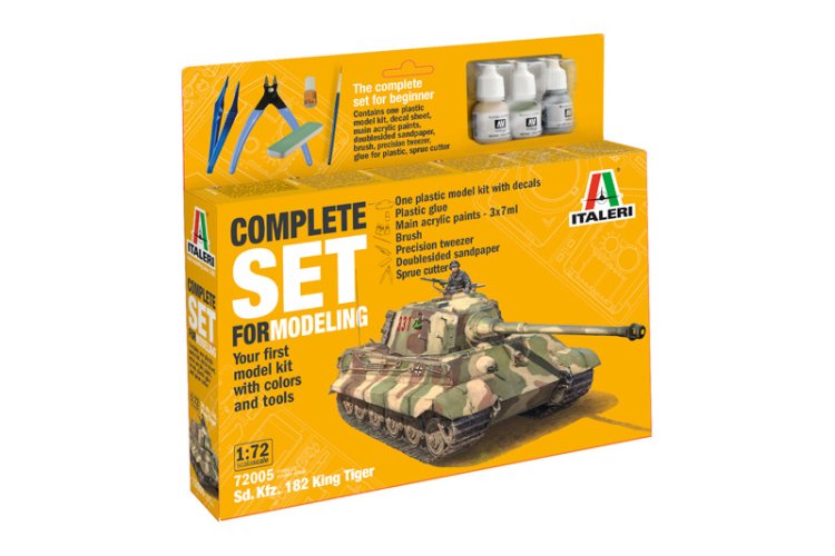 1:72 Italeri 72005 SD.KFZ. 182 King Tiger Tank - Complete Set - Starter Kit - Ita72005 1 - ITA72005