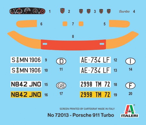 1:24 Italeri 72013 Porsche 911 - Car - Starter Kit - Ita72013 3 - ITA72013