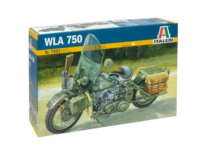 1:9 Italeri 7401 Harley-Davidson WLA 750 WWII - Amerikaanse Militaire Motorfiets - Ita7401 1 - ITA7401