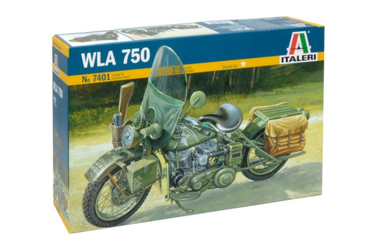 1:9 Italeri 7401 Harley-Davidson WLA 750 WWII - Amerikaanse Militaire Motorfiets - Ita7401 1 - ITA7401