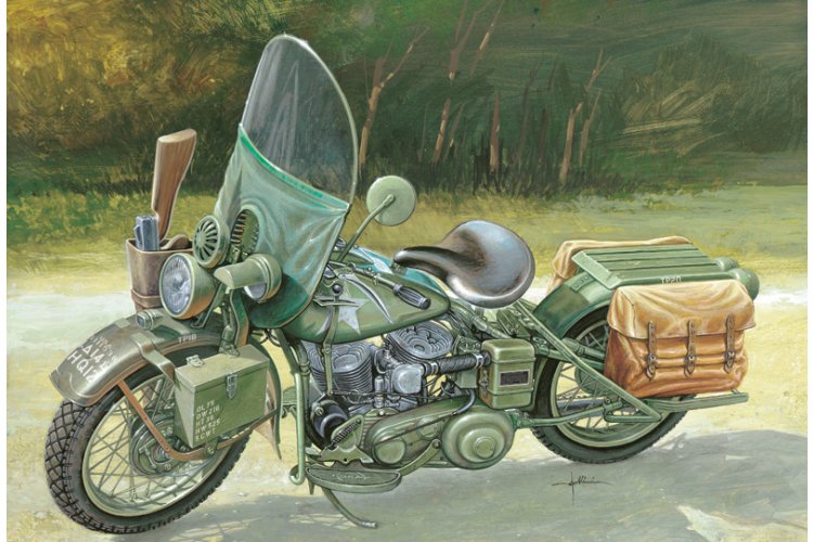 1:9 Italeri 7401 Harley-Davidson WLA 750 WWII - Amerikaanse Militaire Motorfiets - Ita7401 2 - ITA7401