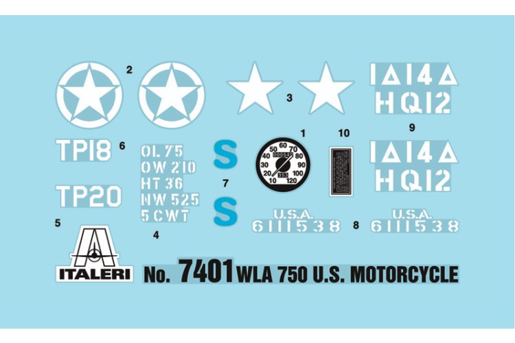1:9 Italeri 7401 Harley-Davidson WLA 750 WWII - Amerikaanse Militaire Motorfiets - Ita7401 3 - ITA7401