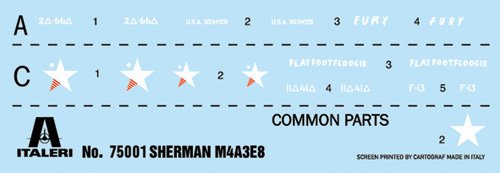 1:56 Italeri 75001 Sherman M4A3E8 Fury WWII - Amerikaanse Tank - Starter Set - Ita75001 3 - ITA75001