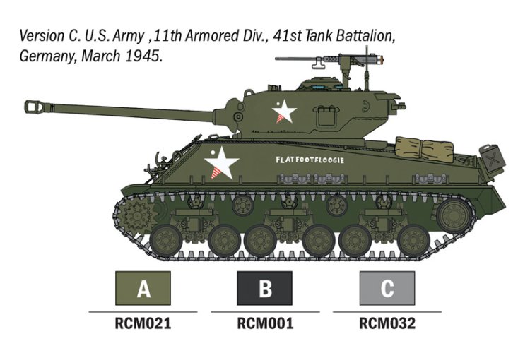 1:56 Italeri 75001 Sherman M4A3E8 Fury WWII - Amerikaanse Tank - Starter Set - Ita75001 5 - ITA75001