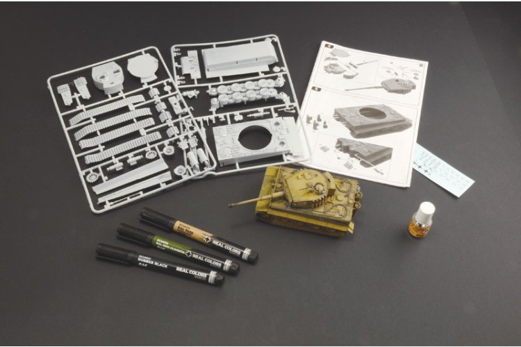 1:56 Italeri 75002 Pz.Kpfw. VI Tiger I Ausf. E WWII - Duitse Zware Tank - Starter Set - Ita75002 2 - ITA75002