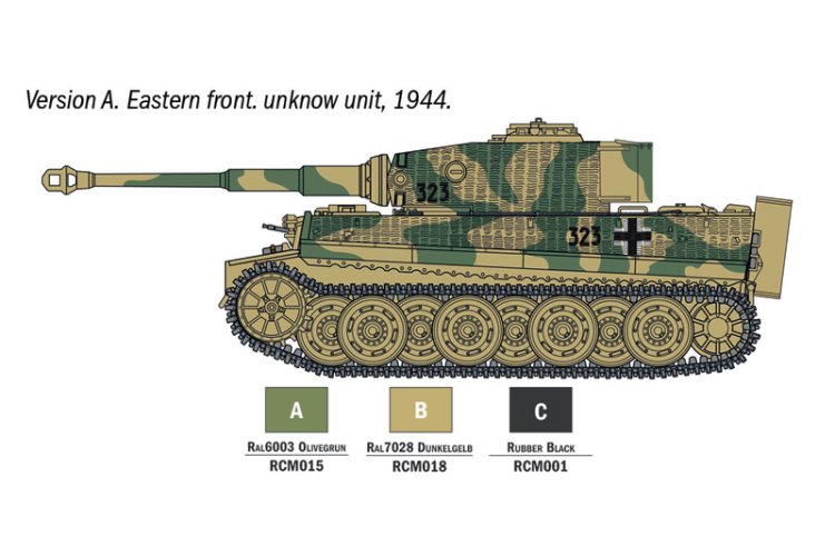 1:56 Italeri 75002 Pz.Kpfw. VI Tiger I Ausf. E WWII - Duitse Zware Tank - Starter Set - Ita75002 4 - ITA75002