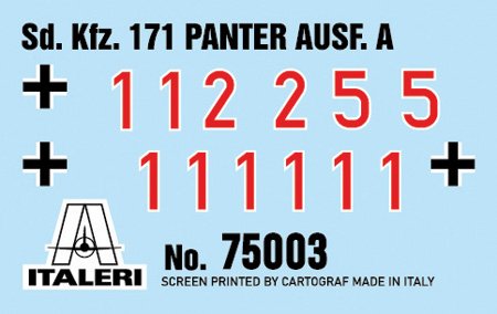 1:56 Italeri 75003 Panther Sd.Kfz.171 Ausf. A WWII - Duitse Middelzware Tank - Starter Set - Ita75003 3 - ITA75003
