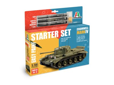 1:56 Italeri 75004 Cromwell Mk. IV WWII - Britse Tank - Starter Set - Ita75004 1 - ITA75004