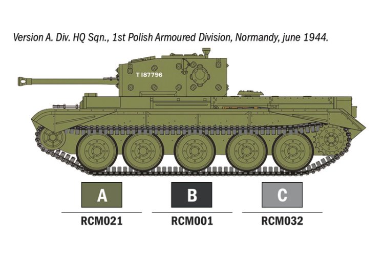 1:56 Italeri 75004 Cromwell Mk. IV WWII &ndash; British Tank &ndash; Starter Set - Ita75004 4 - ITA75004