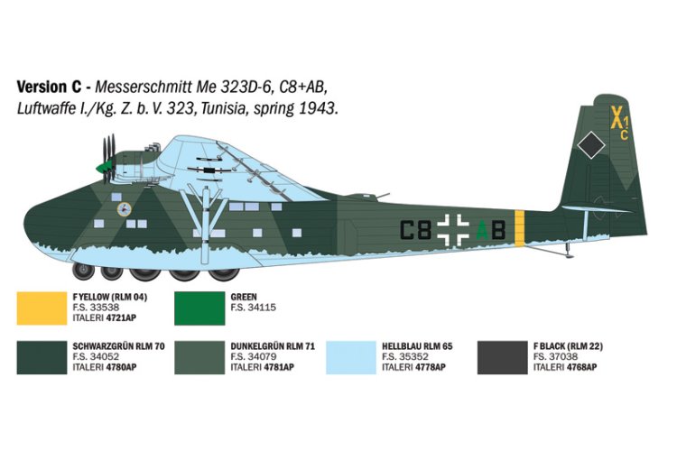 1:72 Italeri 90104 Messerschmitt Me 323 Gigant WWII &ndash; German Propeller Aircraft - Ita90104 6 - ITA90104
