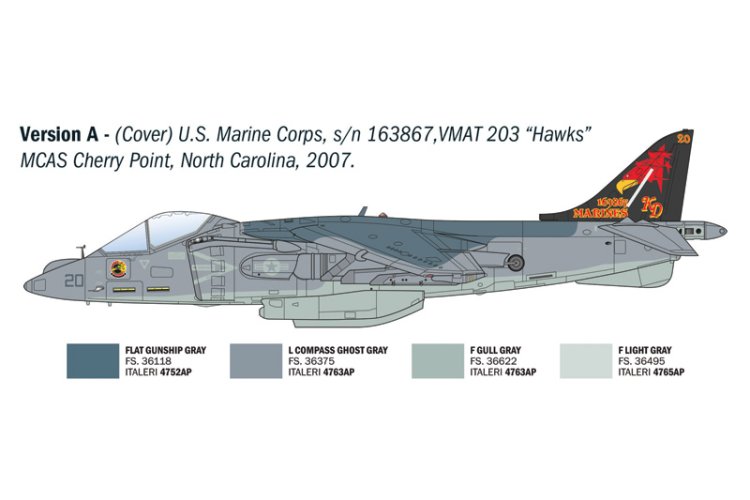 1:72 Italeri 90193 McDonnell Douglas AV-8B Harrier II - Amerikaanse Straaljager - Ita90193 4 - ITA90193