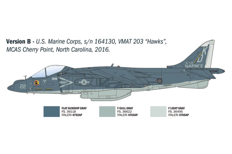 1:72 Italeri 90193 McDonnell Douglas AV-8B Harrier II - Amerikaanse Straaljager - Ita90193 5 - ITA90193