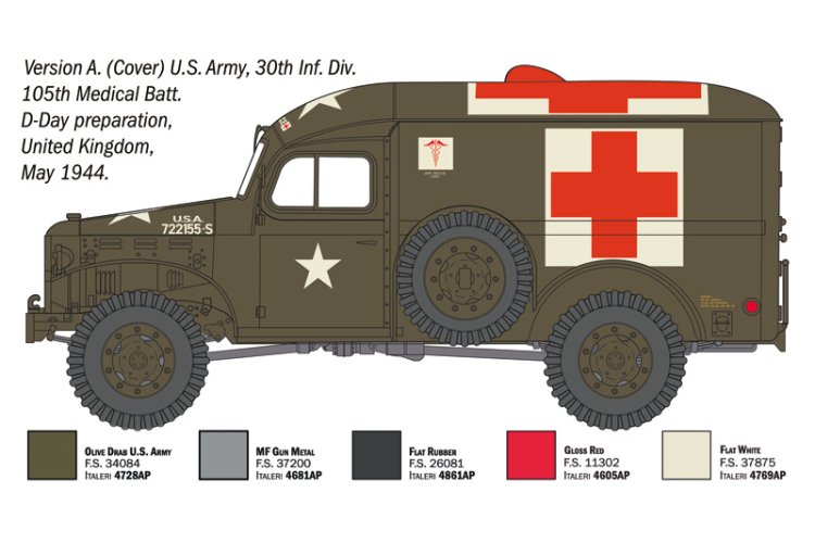 1:35 Italeri 90226 Dodge WC-54 Ambulance WWII - Amerikaanse Militaire Ambulance - Ita90226 4 - ITA90226