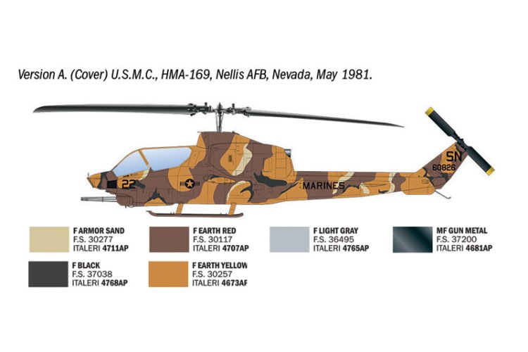 1:48 Italeri 90835 Bell AH-1T Sea Cobra - American Attack Helicopter - Ita90835 4 - ITA90835