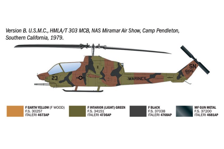 1:48 Italeri 90835 Bell AH-1T Sea Cobra - American Attack Helicopter - Ita90835 5 - ITA90835