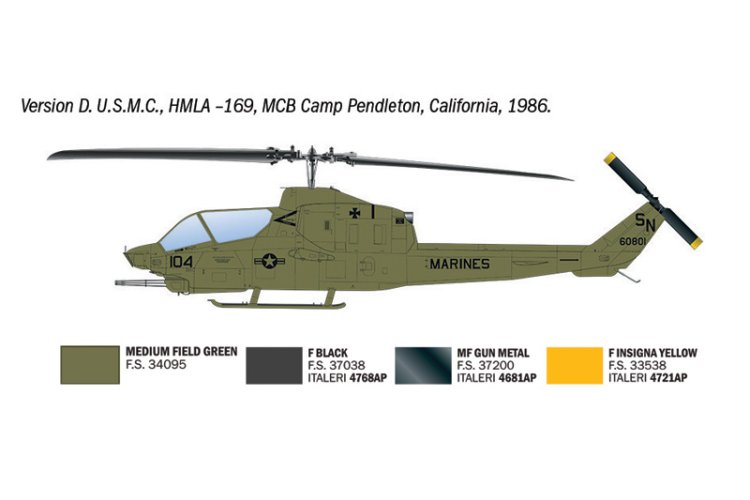 1:48 Italeri 90835 Bell AH-1T Sea Cobra - American Attack Helicopter - Ita90835 7 - ITA90835