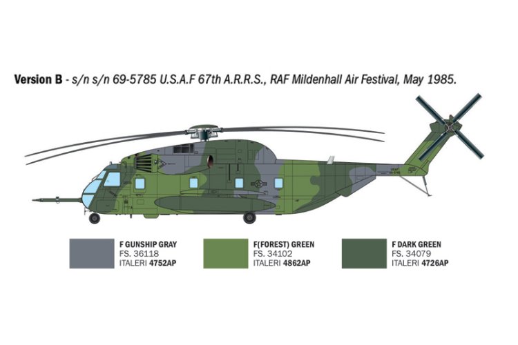 1:72 Italeri 91035 Sikorsky HH-53C Super Jolly Green Giant &ndash; American Military Helicopter - Ita91035 5 - ITA91035