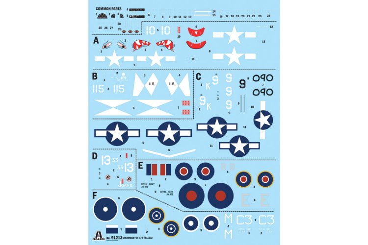1:72 Italeri 91213 F6F-3/5 Hellcat WWII - Amerikaans Propellervliegtuig - Ita91213 3 - ITA91213