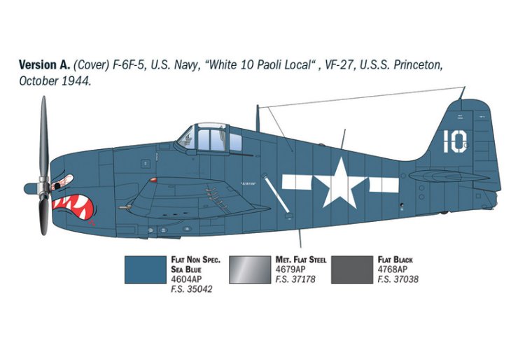1:72 Italeri 91213 F6F-3/5 Hellcat WWII - Amerikaans Propellervliegtuig - Ita91213 4 - ITA91213