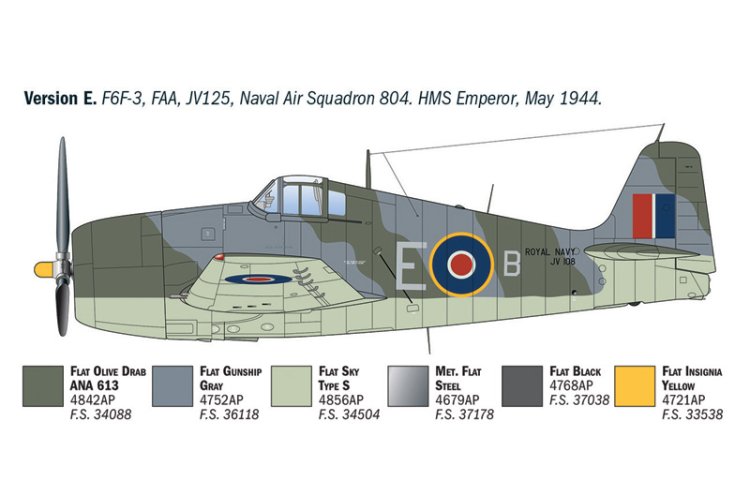 1:72 Italeri 91213 F6F-3/5 Hellcat WWII - Amerikaans Propellervliegtuig - Ita91213 8 - ITA91213