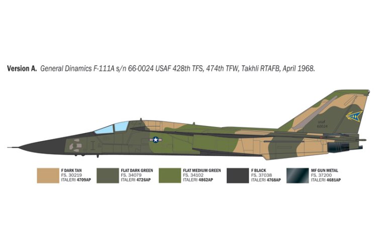 1:72 Italeri 91232 General Dynamics F-111A Aardvark - Amerikaanse Straaljager - Ita91232 4 - ITA91232