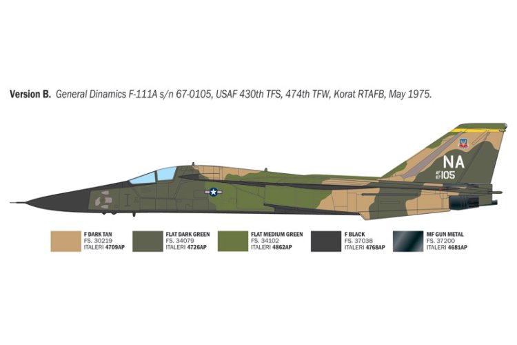 1:72 Italeri 91232 General Dynamics F-111A Aardvark - Amerikaanse Straaljager - Ita91232 5 - ITA91232
