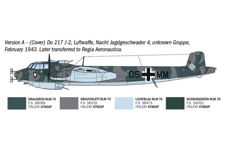 1:72 Italeri 91266 Dornier Do 217 J1/J2 Nachtj&auml;ger WWII - Duits Nachtjachtvliegtuig - Ita91266 5 - ITA91266
