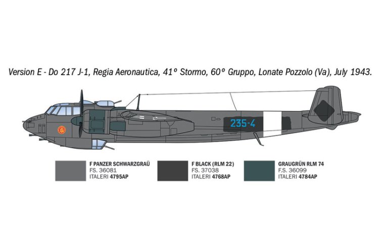 1:72 Italeri 91266 Dornier Do 217 J1/J2 Nachtj&auml;ger WWII - Duits Nachtjachtvliegtuig - Ita91266 9 - ITA91266