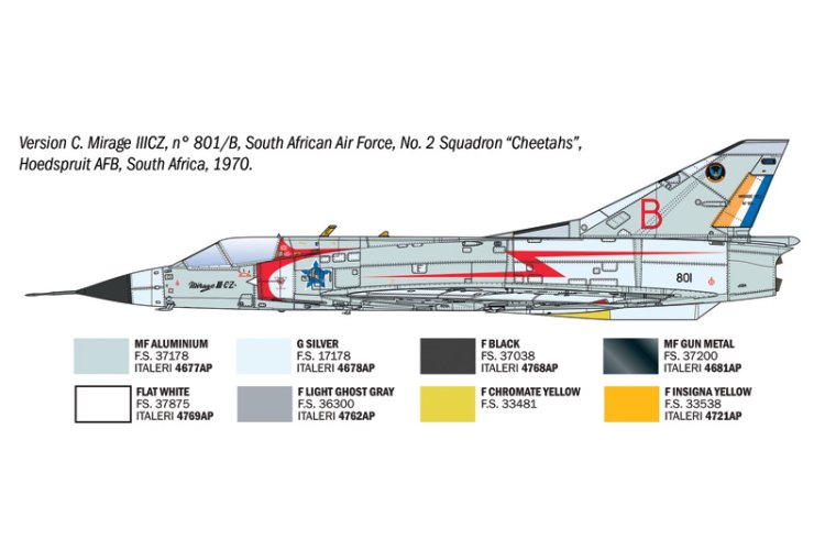 1:32 Italeri 92505 Dassault Mirage IIIC - Franse Onderscheppingsjager - Ita92505 8 - ITA92505