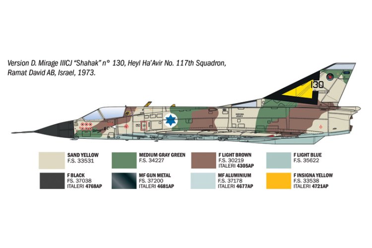 1:32 Italeri 92505 Dassault Mirage IIIC - Franse Onderscheppingsjager - Ita92505 9 - ITA92505