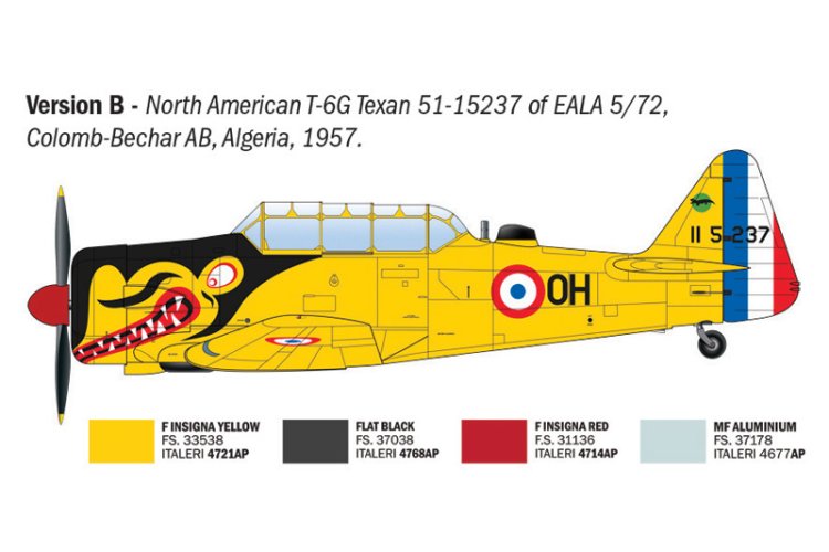 1:48 Italeri 92652 North American T-6G Texan Training Aircraft - Amerikaans Propellervliegtuig - Ita92652 5 - ITA92652