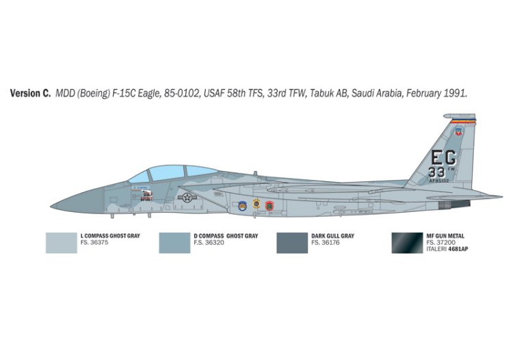 1:48 Italeri 92763 McDonnell Douglas F-15C Eagle - Amerikaanse Straaljager - Ita92763 6 - ITA92763