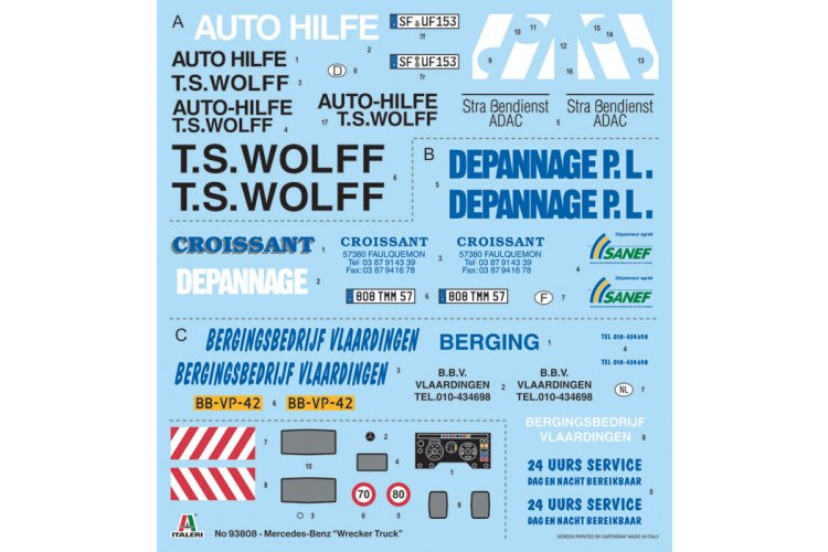 1:24 Italeri 93808 Mercedes-Benz Wrecker Truck - Duitse Bergingsvrachtwagen - Ita93808 3 - ITA93808